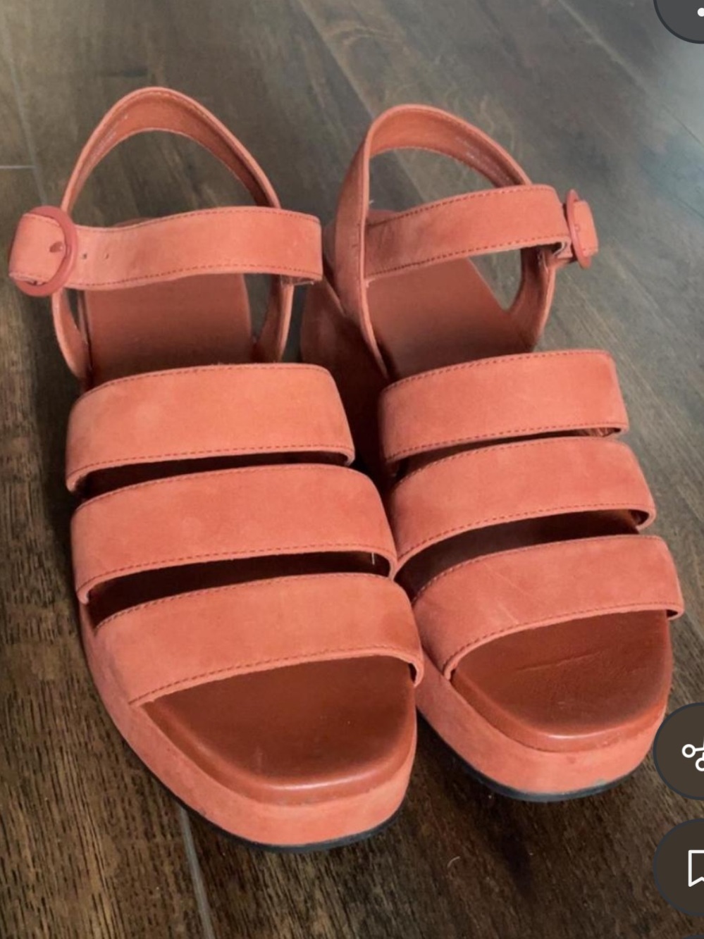 Camper Platform Sandals Rust/Peach US 9/EU 40